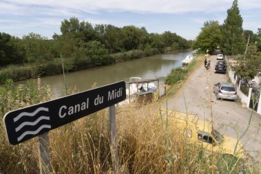 Portiragnes Plage Ferienhaus Fluss Canal du Midi mit Booten