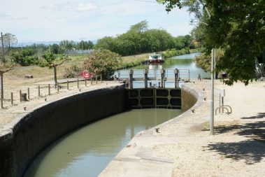 Portiragnes Plage Ferienhaus Canal du Midi Schleuse Brücke Fahrradweg